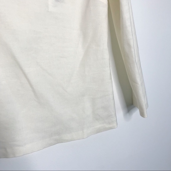 Theory Aprine Stretch Linen Off The Shoulder Top S - Picture 5 of 8
